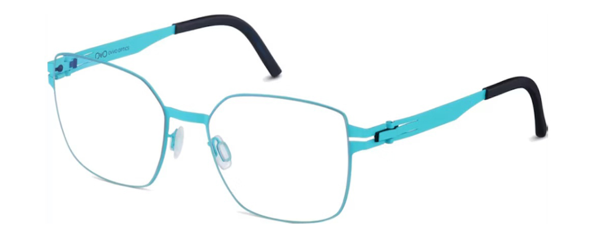 Turquoise Rectangular Eyeglasses with Thin Frame – mcculley optix gallery